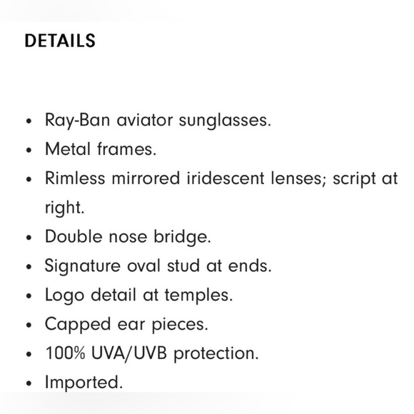 RayBan Aviator Sunglasses - Picture 5 of 6